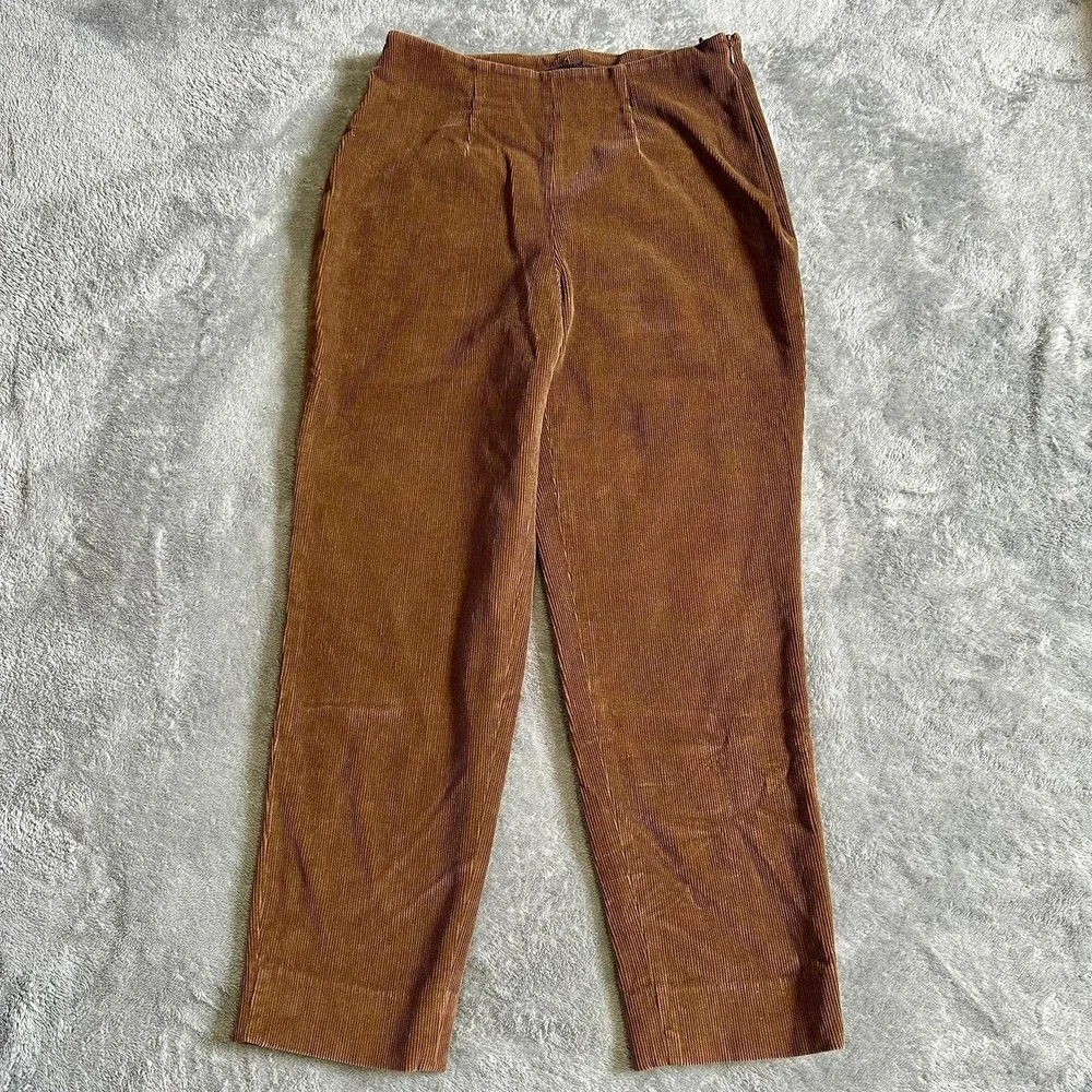 Piazza Sempione Camel Corduroy Ankle Pants IT 42 US 6 Made in Italy